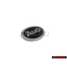 Original Audi Front Fender Side Badge Emblem Black Chrome - 4A0853621 2ZZ