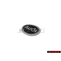 Original Audi Front Fender Side Badge Emblem Black Chrome - 4A0853621 2ZZ