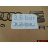 Original VW Data Plate For Tyre Pressure - 7D0010208R