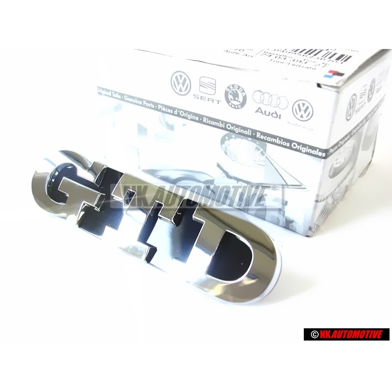 Original VW GTD Front Grill Badge Emblem Chrome - 5K0853679 739