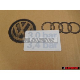 Original VW Data Plate For Tyre Pressure - 701010045S