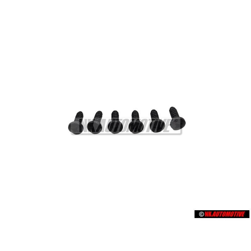 6x Original VW Oval Head Panel Screw 4.2x13 - N 01396626