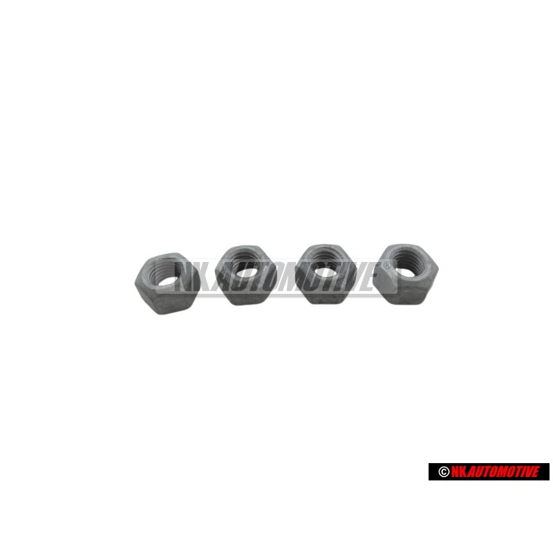 4x Original VW Hexagon Nut, Self-Locking - N 10209005
