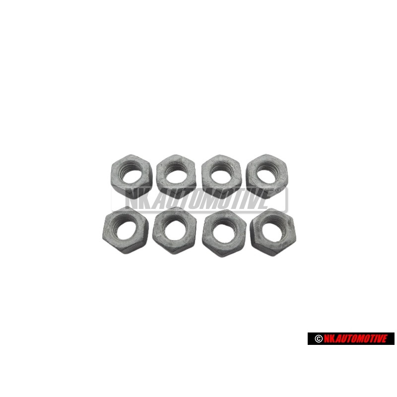 8x Original VW Hexagon Nut M6 - N 01100636