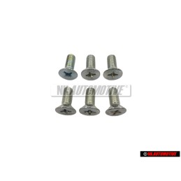 6x Original VW Countersunk Bolt M6x15 - N 0142265
