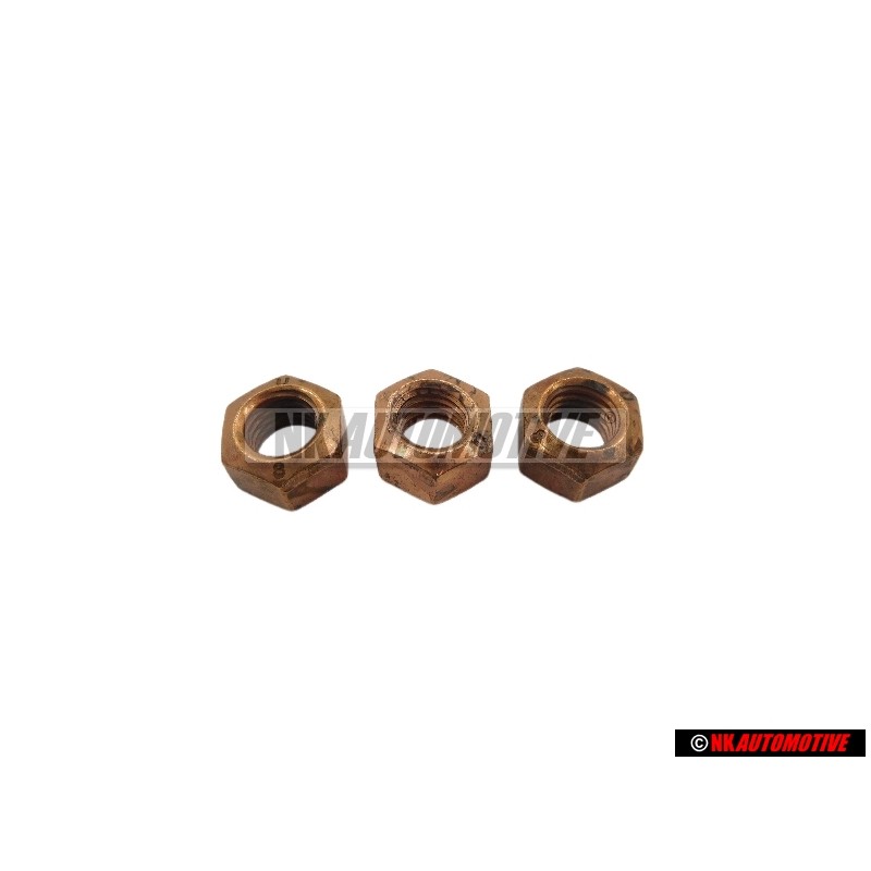 3x Original VW Hexagon Nut Self Locking - N 90085001