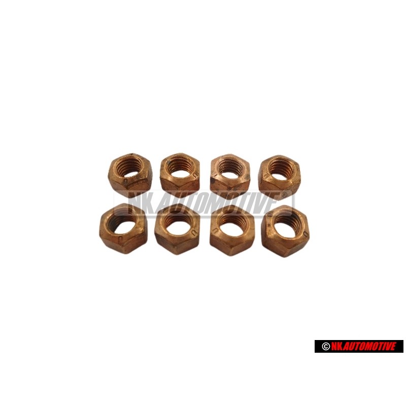 8x Original VW Hexagon Nut Self Locking - N 90085001