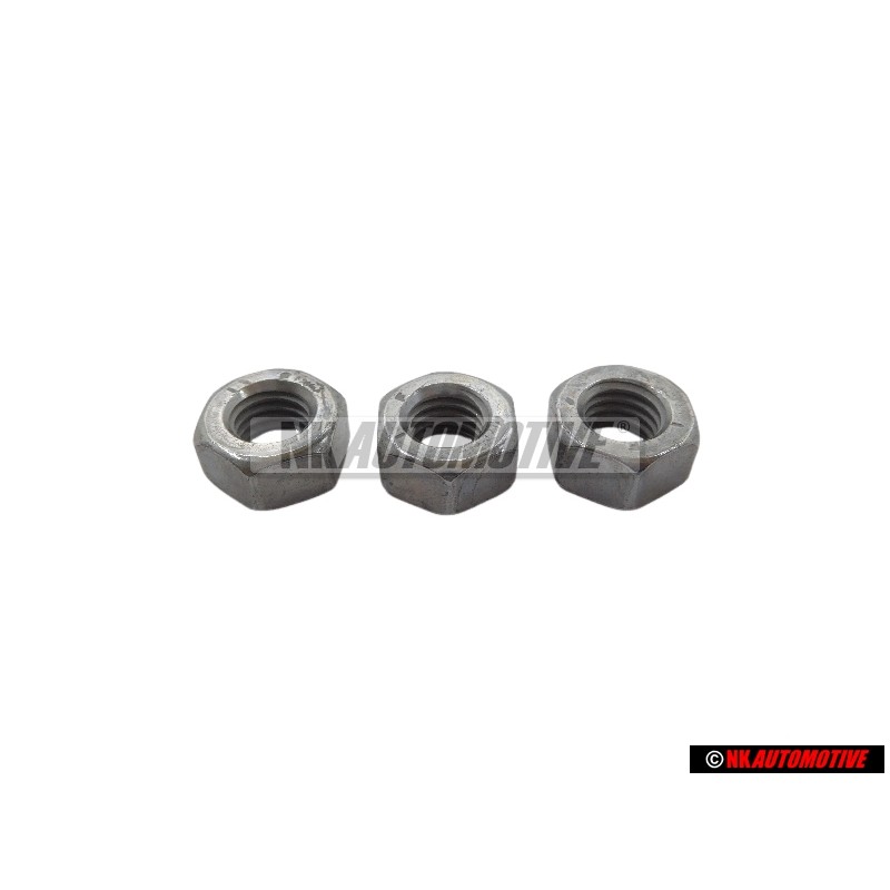 3x Original VW Hexagon Nut M8 - N 0110088
