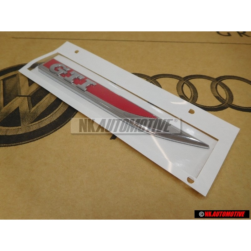 Original VW GTI Side Badge Emblem Chrome Red - 5G0853688ATJZQ