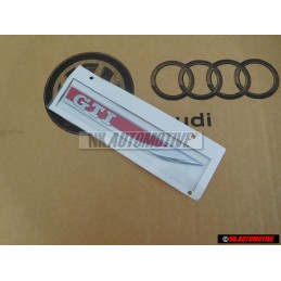 Original VW GTI Side Badge Emblem Chrome Red - 5G0853688ATJZQ