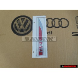 Original VW GTI Side Badge Emblem Chrome Red - 5G0853688ATJZQ