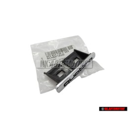 Original Audi QUATTRO Front Grill Badge Emblem Chrome - 4E0853736C 2ZZ