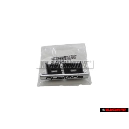 Original Audi QUATTRO Front Grill Badge Emblem Chrome - 4E0853736C 2ZZ