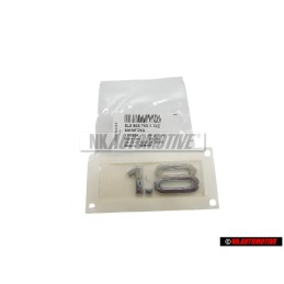 Original Audi 1.8 Rear Boot Badge Emblem Chrome - 8L0853743E 2ZZ