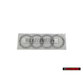 Original Audi Rings Rear Boot Badge Emblem Chrome - 4B5853742 2ZZ