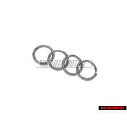 Original Audi Rings Rear Boot Badge Emblem Chrome - 4B5853742 2ZZ