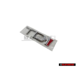 Original Audi TDI Rear Boot Badge Emblem Chrome Red - 4A9853737 2ZZ