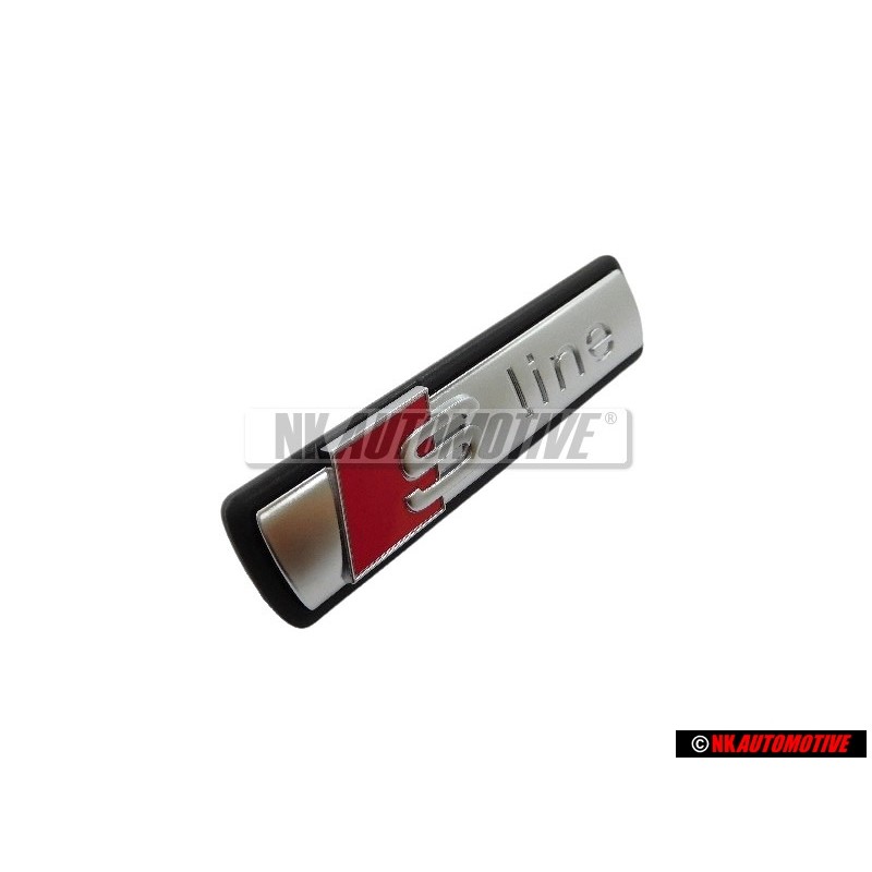 Original Audi S-LINE Front Grill Badge Emblem Chrome Red - 4F0853736A VUJ