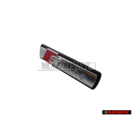 Original Audi S-LINE Front Grill Badge Emblem Chrome Red - 4F0853736A VUJ