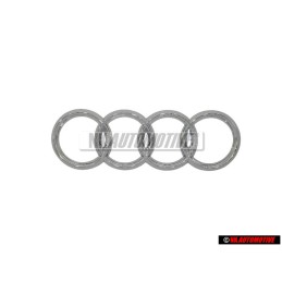 Original Audi Rings Rear Boot Badge Emblem Chrome - 8D5853742 2ZZ