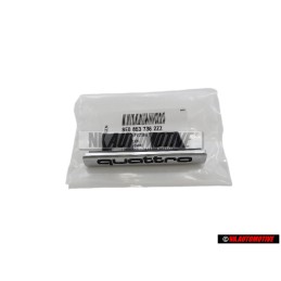 Original Audi QUATTRO Front Grill Badge Emblem Chrome - 8E0853736 2ZZ