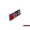 Original Audi S4 Front Grill Badge Emblem Black Chrome Red - 8K0853736A 2ZZ