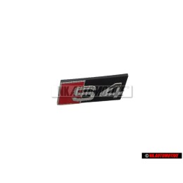 Original Audi S4 Front Grill Badge Emblem Black Chrome Red - 8K0853736A 2ZZ