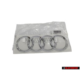 Original Audi Rings Rear Boot Badge Emblem Chrome - 4L0853742 2ZZ