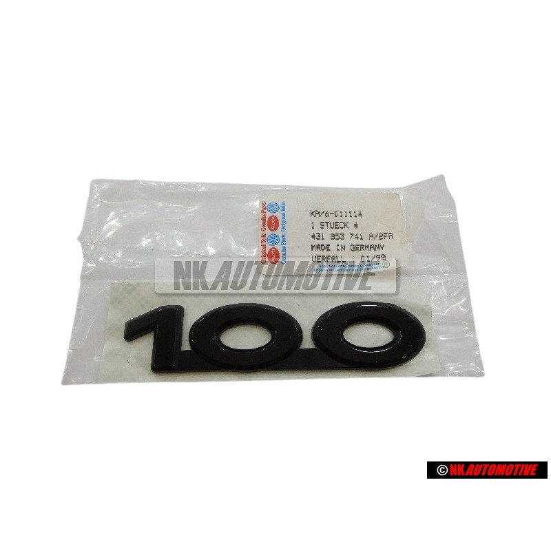 Original Audi 100 Rear Boot Badge Emblem Black - 431853741A 2FA