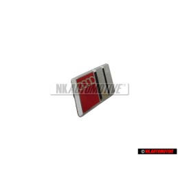 Original Audi S4 Steering Wheel Badge Emblem Chrome Red - 8A0419685B