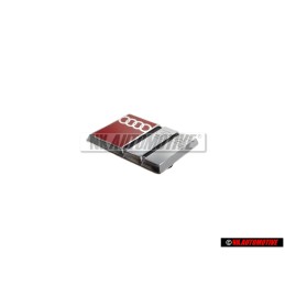Original Audi S4 Steering Wheel Badge Emblem Chrome Red - 8A0419685B