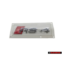 Original Audi RS4 Rear Boot Badge Emblem Chrome Red - 8D9853740 2ZZ