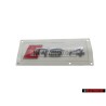 Original Audi RS4 Rear Boot Badge Emblem Chrome Red - 8D9853740 2ZZ