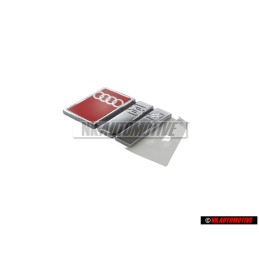 Original Audi S4 Rear Boot Badge Emblem Chrome Red - 8D5853737G 2ZZ