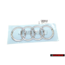 Original Audi Rings Rear Boot Badge Emblem Chrome - 4F9853742 2ZZ