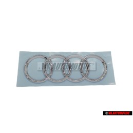 Original Audi Rings Rear Boot Badge Emblem Chrome - 4F9853742 2ZZ