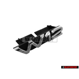 Original Audi W12 Front Grill Badge Emblem Chrome - 4E0853738 2ZZ