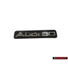 Original Audi 80 Dashboard Badge Emblem Black Chrome - 8A0853681D