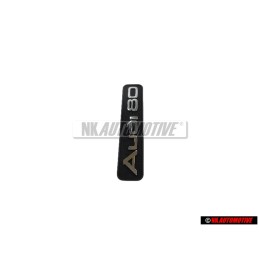 Original Audi 80 Dashboard Badge Emblem Black Chrome - 8A0853681D