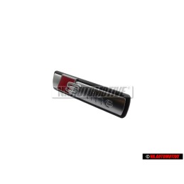 Original Audi S-LINE Front Grill Badge Emblem Black Chrome Red - 4F0853736A 2ZZ