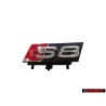 Original Audi S8 Front Grill Badge Emblem Black Chrome Red - 4H0853740