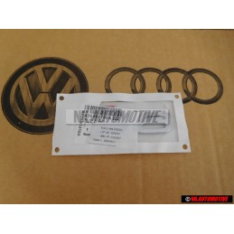 Original Audi S8 Rear Badge Emblem Chrome Red - 4D0853735A 2ZZ