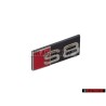 Original Audi S8 Front Grill Badge Emblem Black Chrome Red - 4E0853740