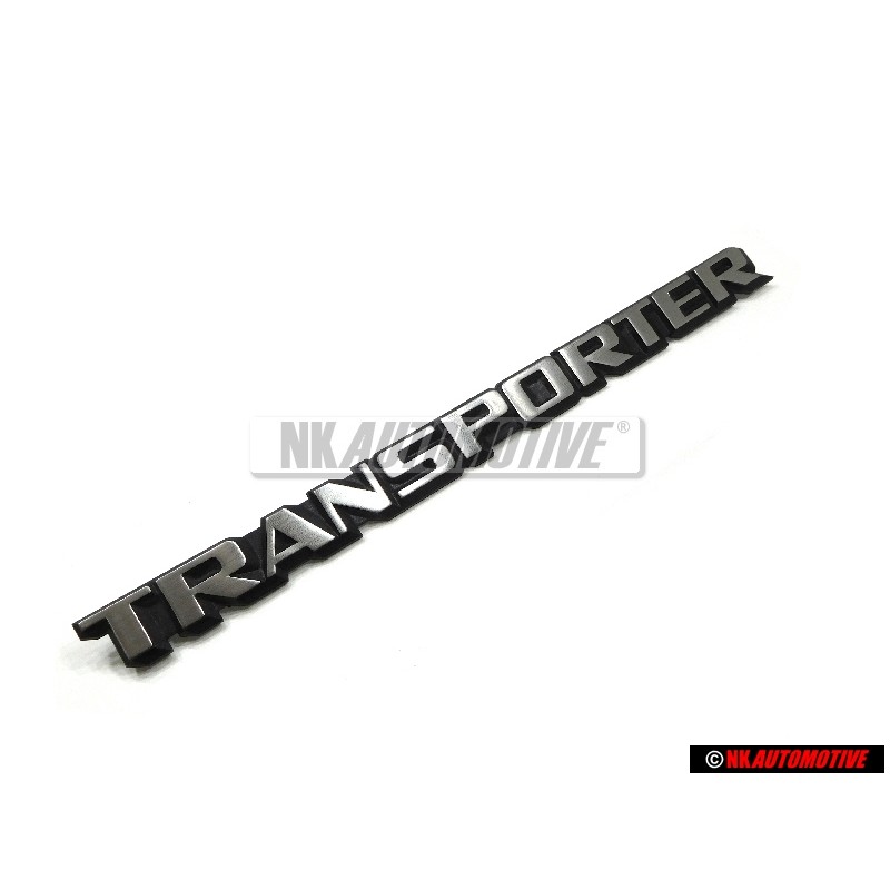 Original VW TRANSPORTER Rear Boot Badge Emblem Brushed Silver - 245853689B