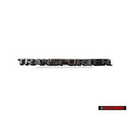 Original VW TRANSPORTER Rear Boot Badge Emblem Brushed Silver - 245853689B