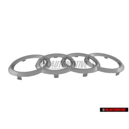 Original Audi Rings Front Grill Badge Emblem Chrome - 4H0853605C 2ZZ