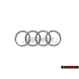 Original Audi Rings Front Grill Badge Emblem Chrome - 4H0853605C 2ZZ