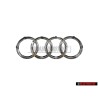 Original Audi Rings Front Grill Badge Emblem Chrome - 4H0853605C 2ZZ