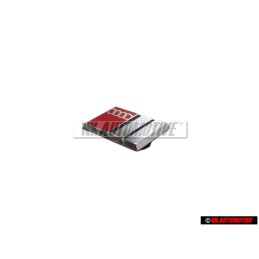 Original Audi S4 Steering Wheel Badge Emblem Chrome Red - 4A0419685