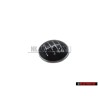 Original VW 6 SPEED Gearknob Badge Emblem Black Chrome - 1K0711144J